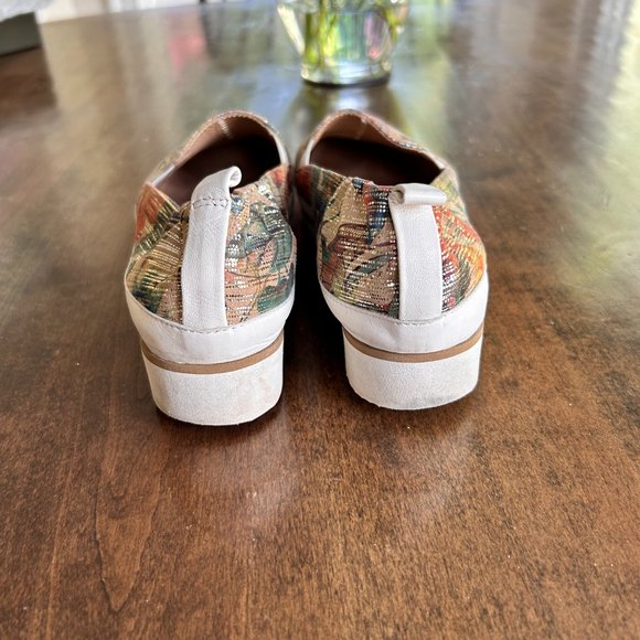 Metalix floral print Charles Cooper leather flats - Picture 3 of 5